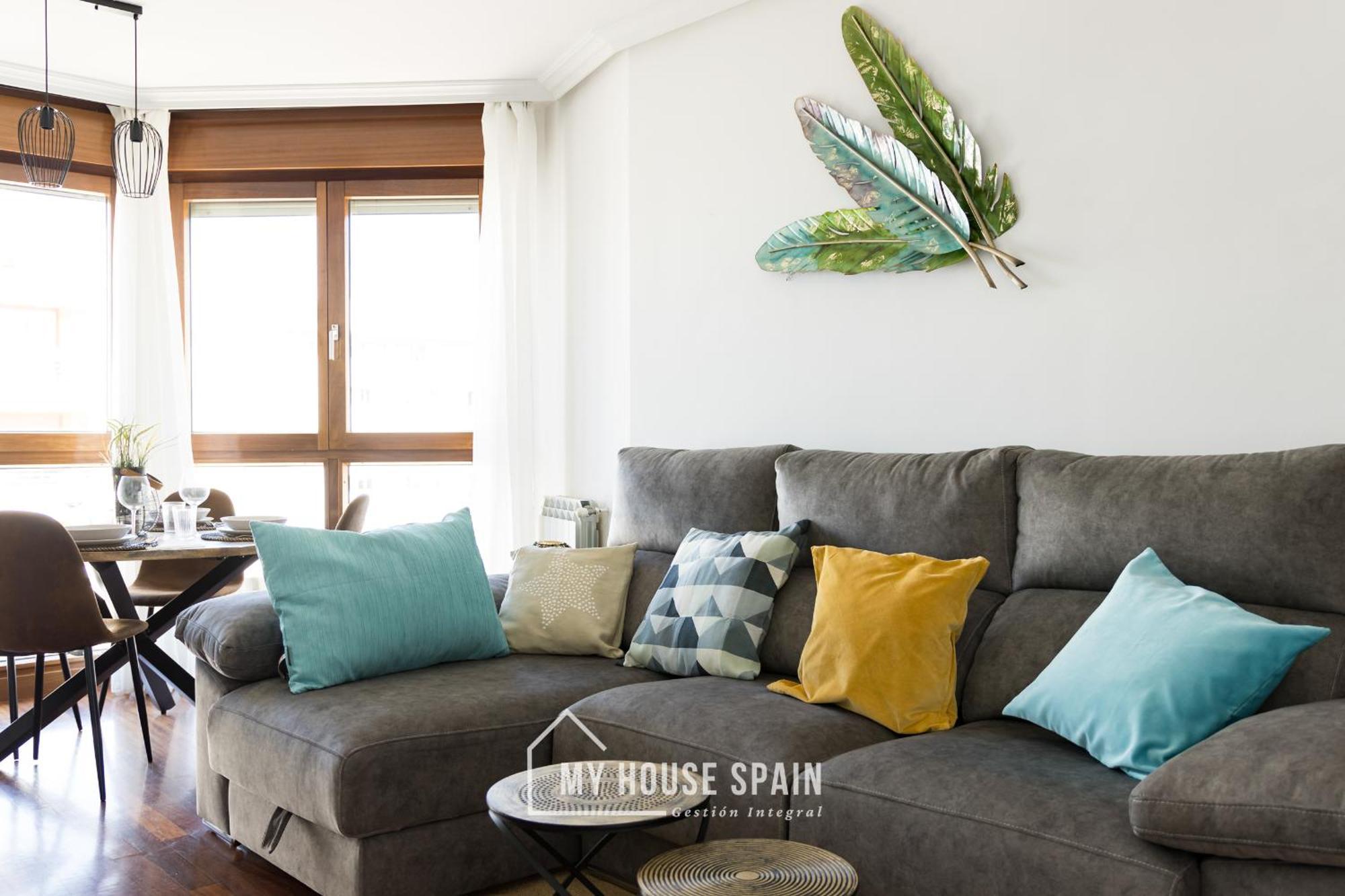 Myhousespain - Playa De Poniente, Con Vistas Al Mar Y Parking Gratuito Gijón Dış mekan fotoğraf